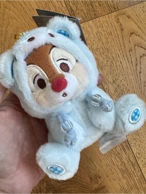 DISNEY STORE SPRING DALE BLUE Plush Keychain Bag Charm SHANGHAI DISNEY